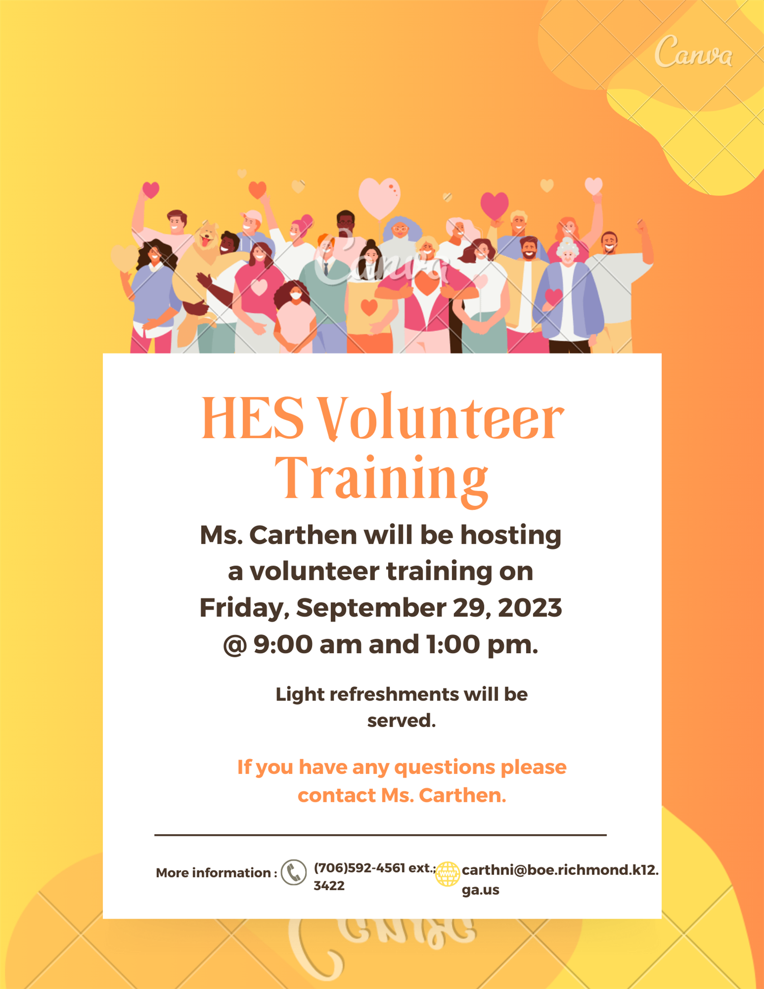 Volunteer training